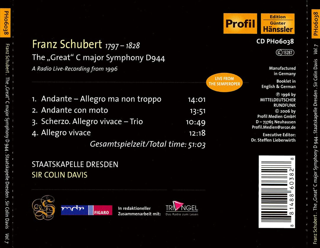Schubert: The "Great" C major Symphony cover art