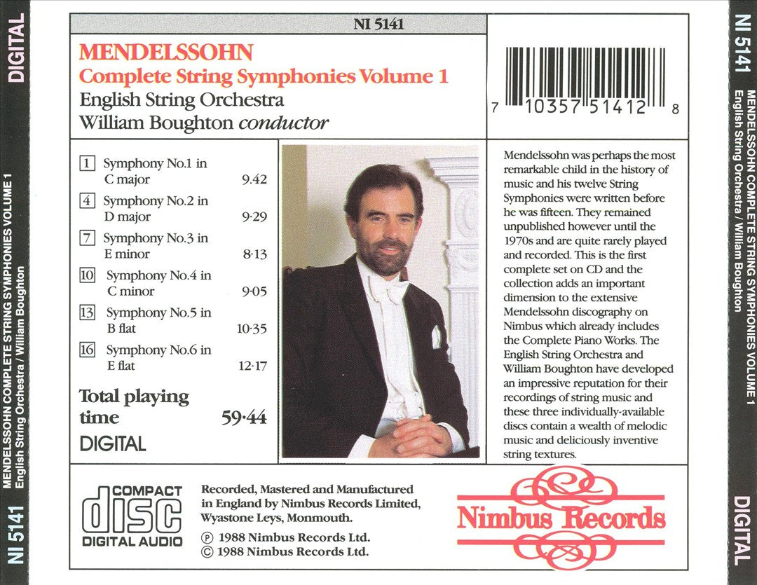 Mendelssohn: Complete String Symphonies, Vol. 1 cover art