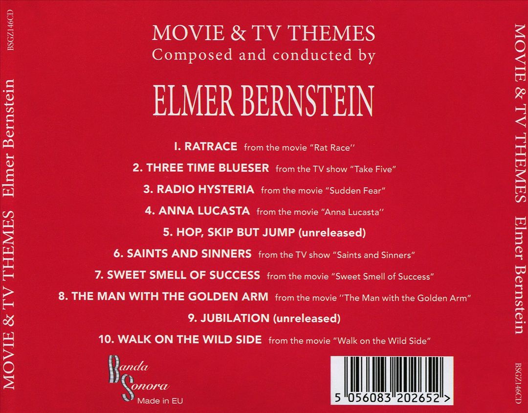 Elmer Bernstein: Movie & TV Themes cover art