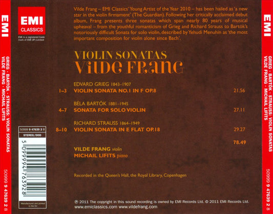 Bartók, Grieg, Strauss: Violin Sonatas cover art