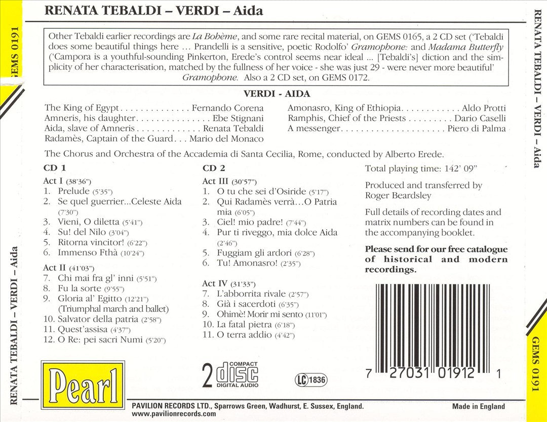 Verdi: Aida cover art