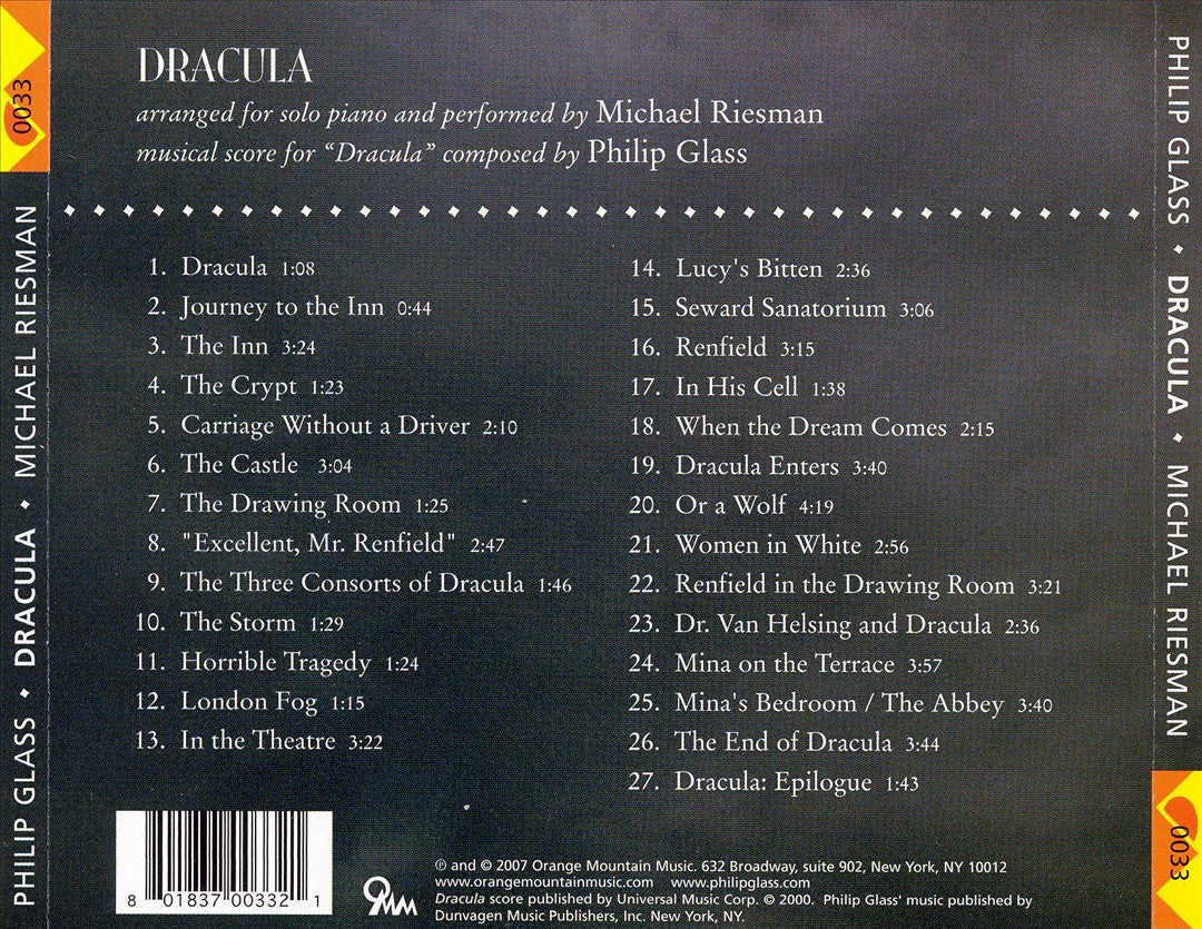 Philip Glass: Dracula cover art