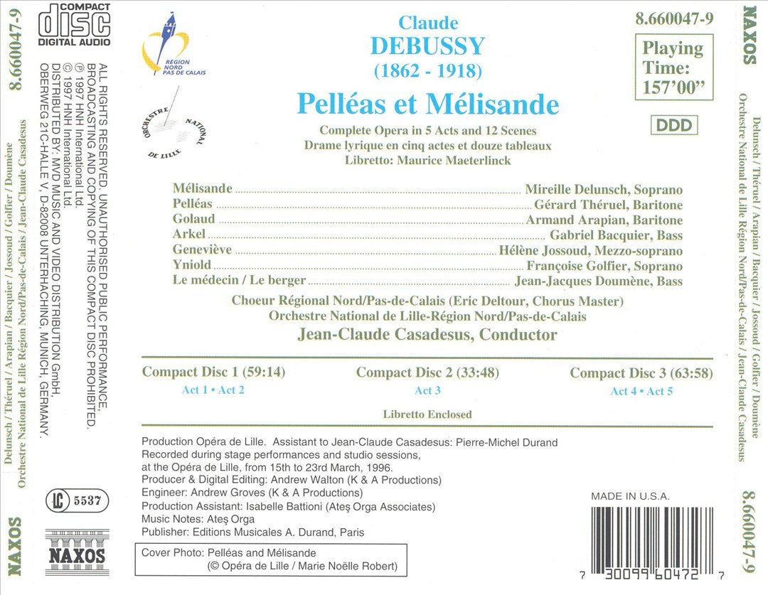 Debussy: Pelléas et Mélisande cover art