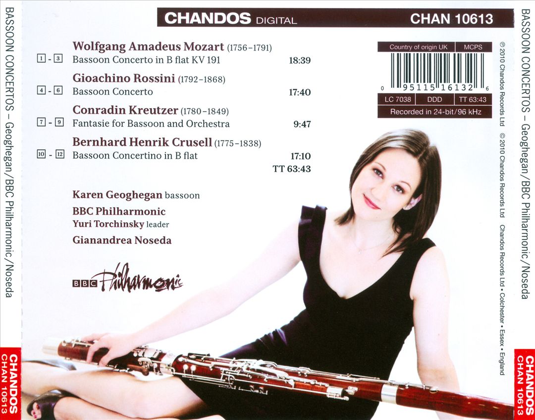Karen Geoghegan plays Mozart, Rossini, Kreutzer, Crusell cover art