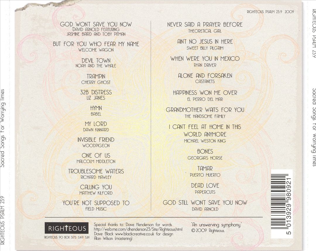 Sacred Songs for Worrying Times cover art