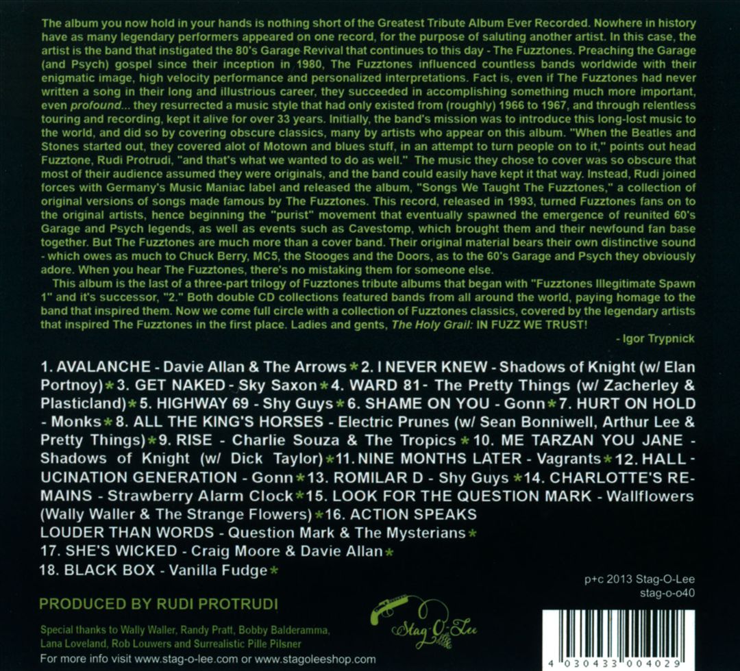 Fuzztones: In Fuzz We Trust cover art