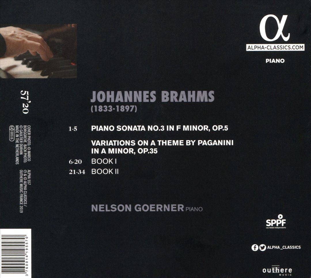 Brahms: Sonata Op. 5; Variations on a Theme by Paganini cover art