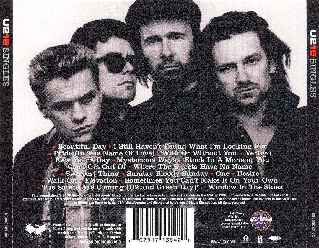 U218 Singles cover art