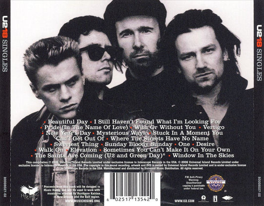 U218 Singles cover art