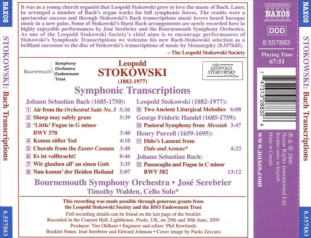 Stokowski: Bach Transcriptions cover art