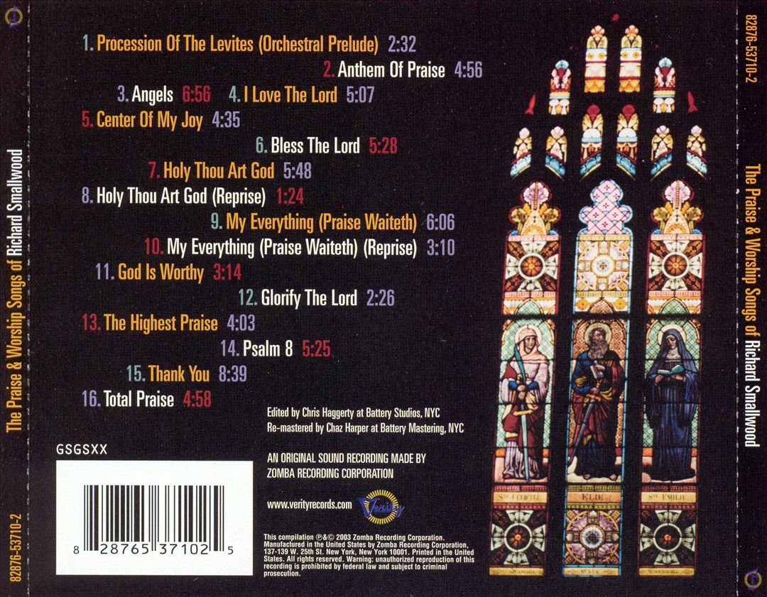 Praise & Worship Songs of Richard Smallwood With Vision cover art