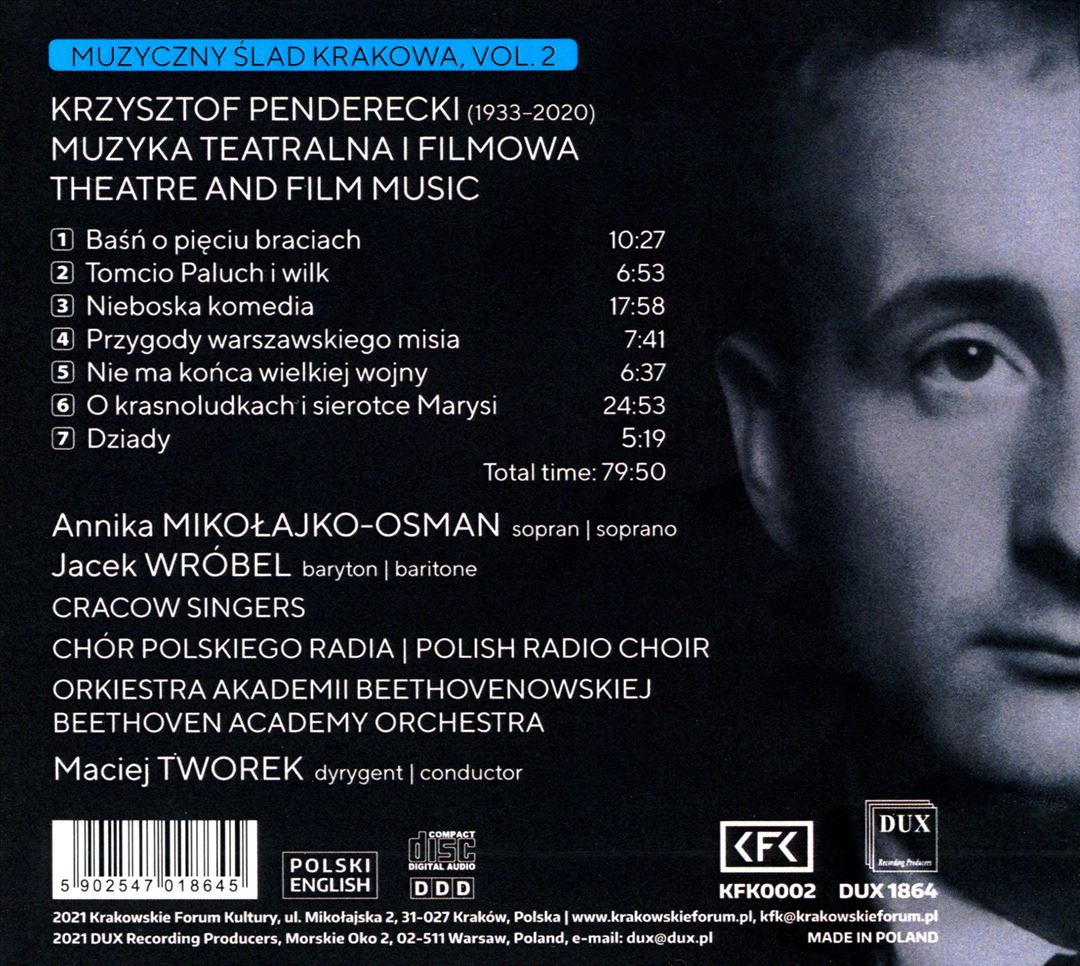 Krzysztof Penderecki: Muzyka Teatralna i Filmowa (Muzyczny Slad Krakowa, Vol. 2) cover art