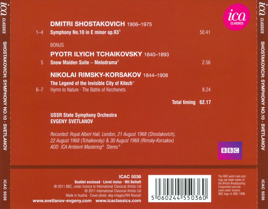 Shostakovich: Symphony No. 10 cover art