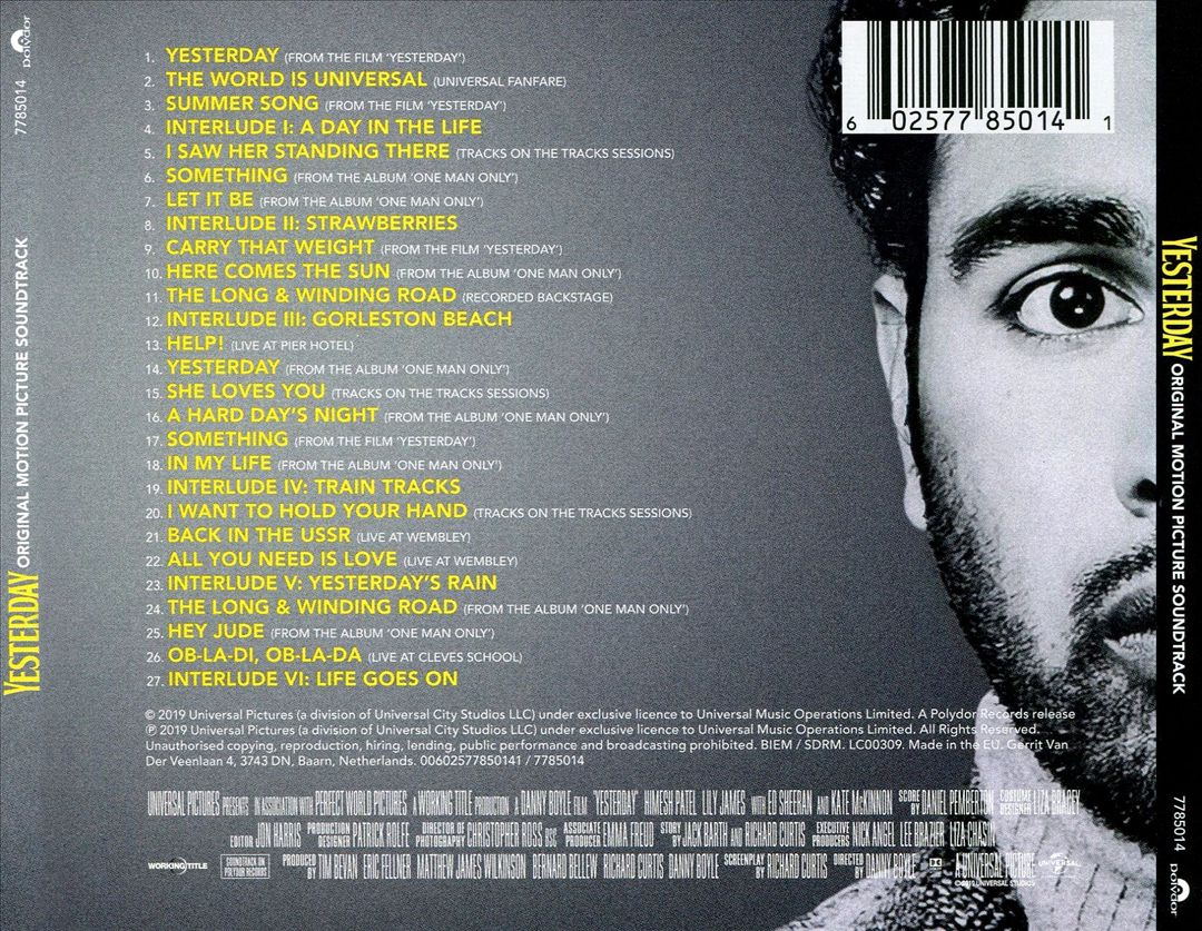 Yesterday [Original Motion Picture Soundtrack] cover art