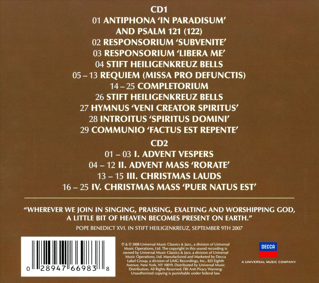 Chant: Music for Paradise [Extra-CD: Gregorian Chant for Advent & Christmas] cover art