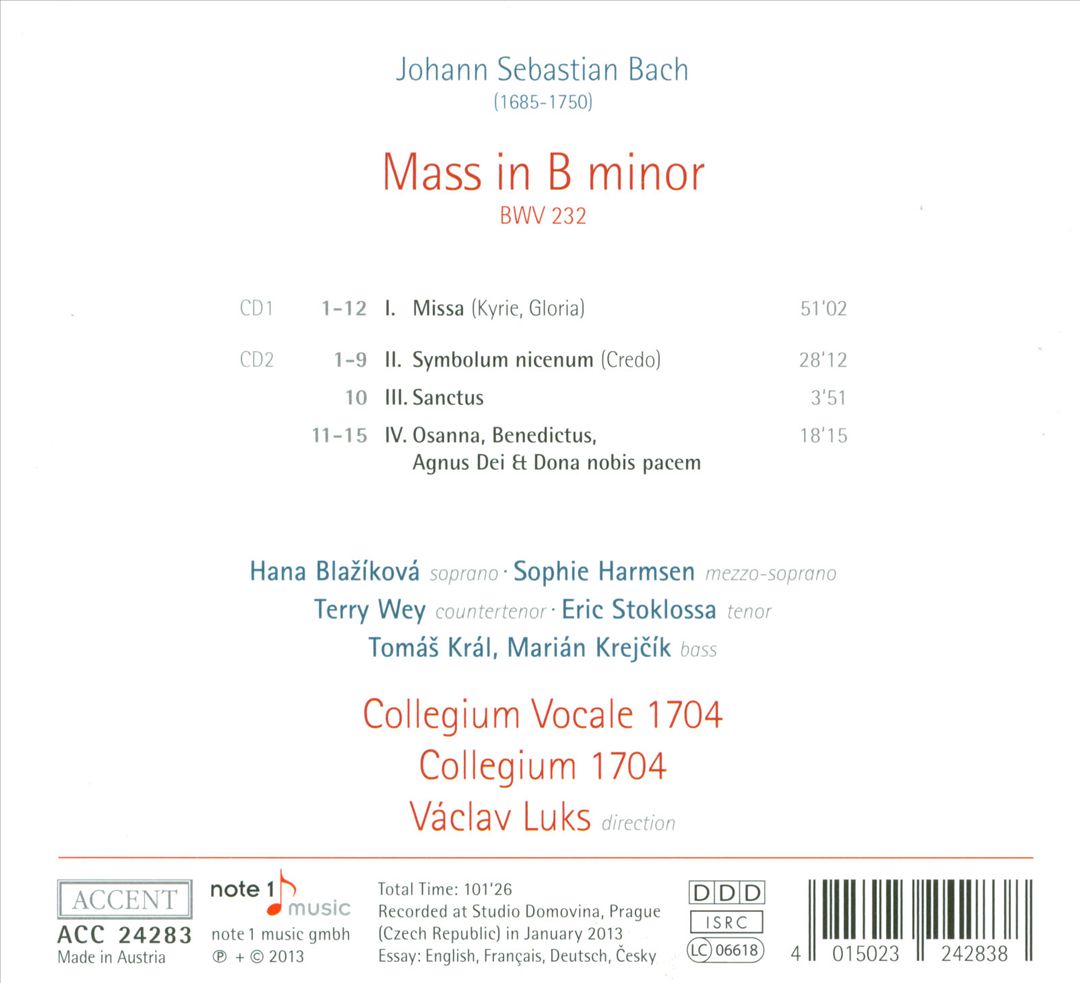 Bach: Mass in B minor cover art