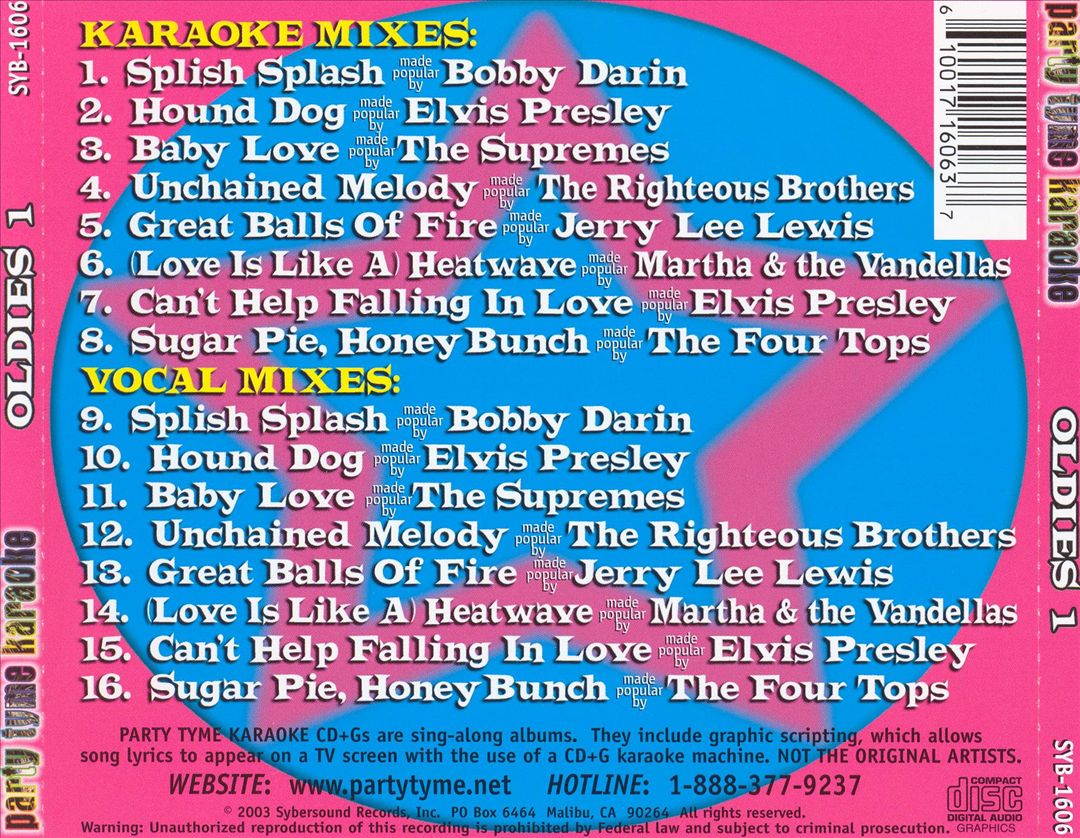 Party Tyme Karaoke: Oldies, Vol. 1 [#2] cover art