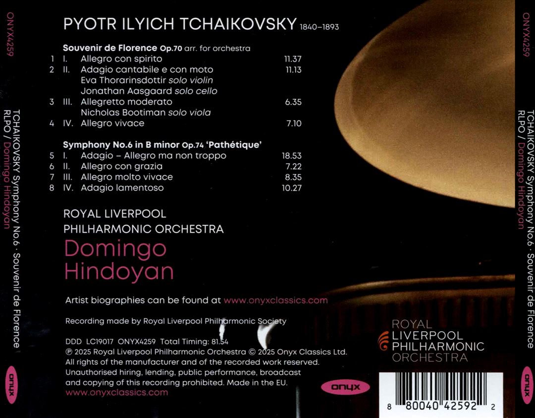 Tchaikovsky: Symphony No. 6 'Pathétique'; Souvenir de Florence cover art