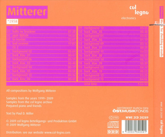 Mitterer: Music For Checking E-mails cover art