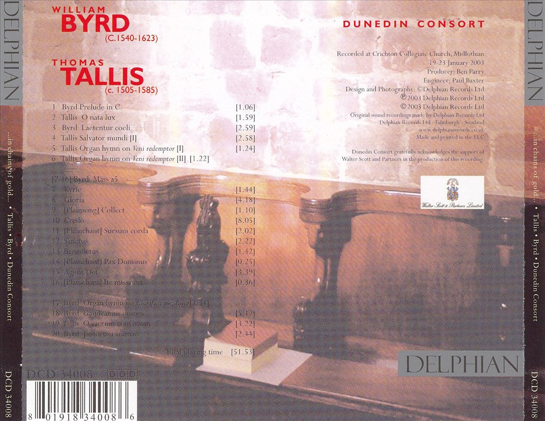 Byrd, Tallis: ...in chains of gold... cover art
