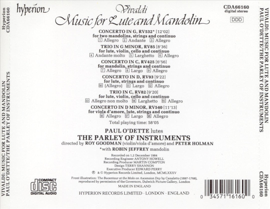 Vivaldi: Lute & Mandolin Concertos cover art