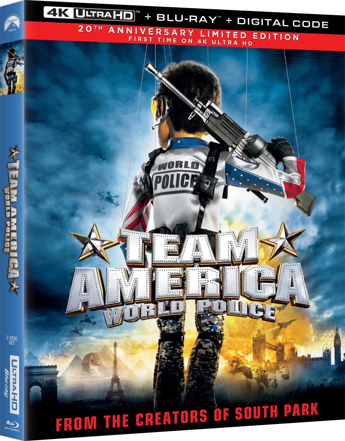 Team America: World Police [Includes Digital Copy] [4K Ultra HD Blu-ray/Blu-ray] cover art