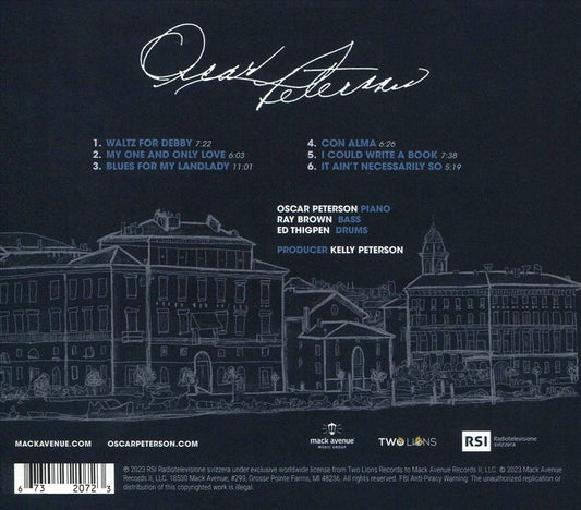 Con Alma: The Oscar Peterson Trio [Live in Lugano] cover art