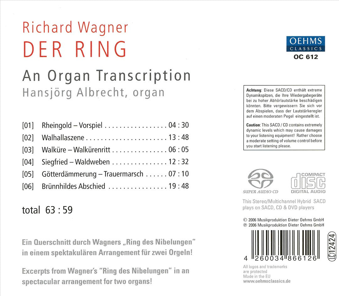 Wagner: Der Ring - An Organ Transcription cover art