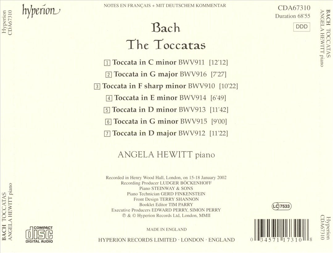 Bach: The Toccatas cover art