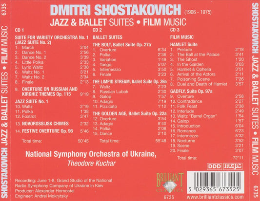 Shostakovich: Jazz & Ballet Suites; Film Music cover art