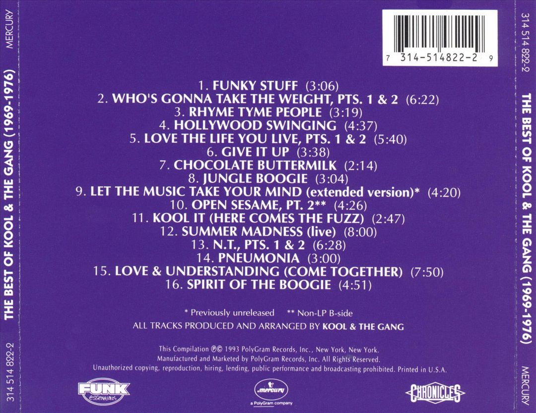 Best of Kool & the Gang 1969-1976 cover art