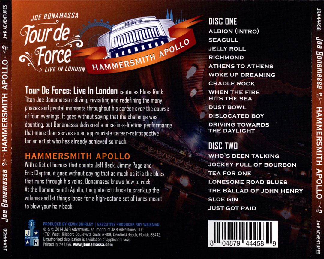 Tour De Force: Live in London - Hammersmith Apollo [Video] cover art