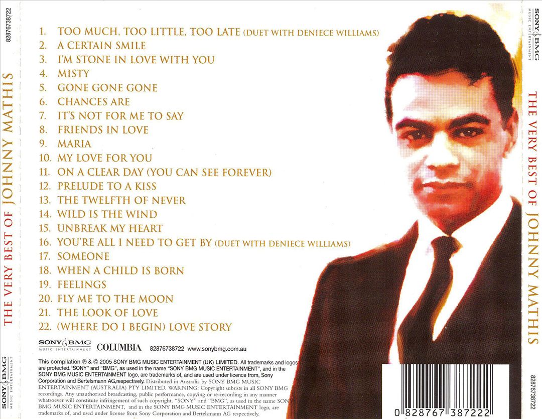 Very Best of Johnny Mathis [BMG Import] cover art