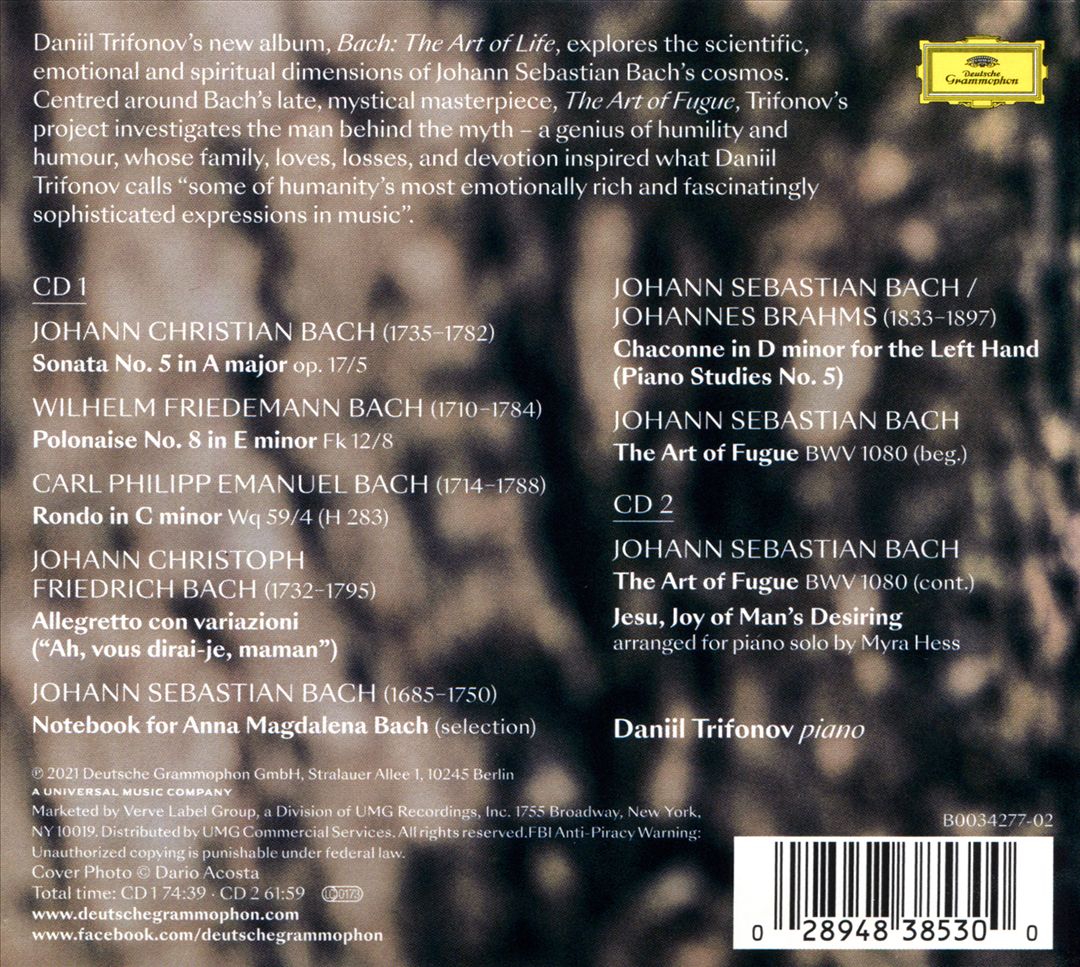 Bach: The Art of Life cover art