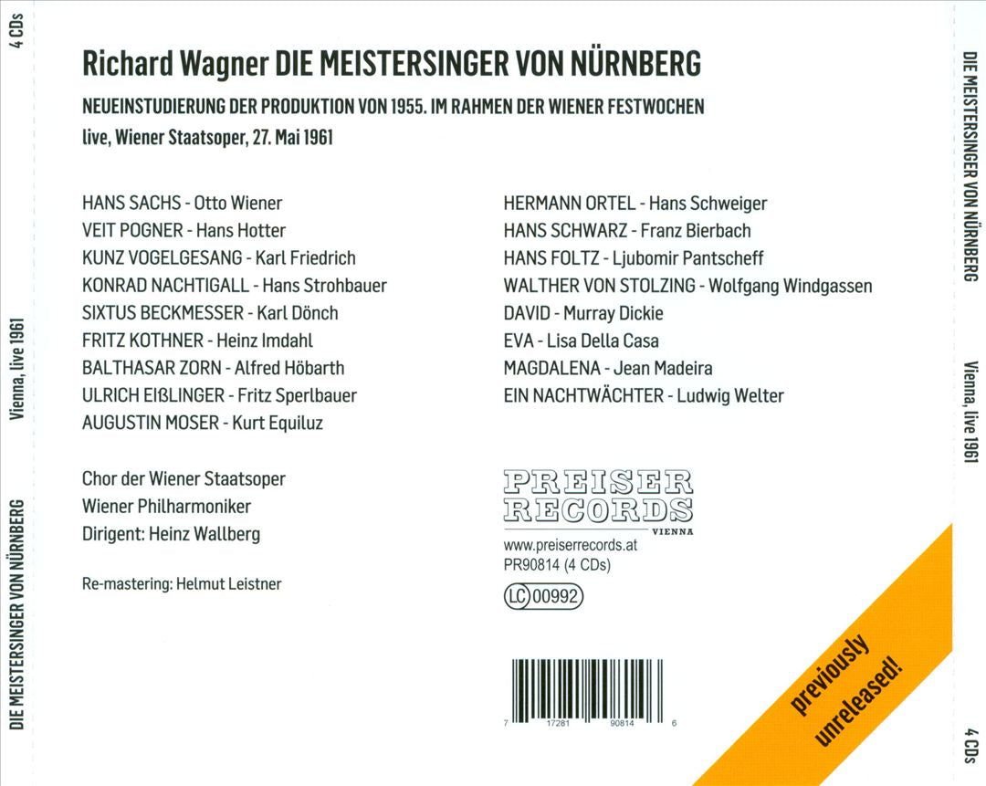 Wagner: Die Meistersinger von Nürnberg cover art