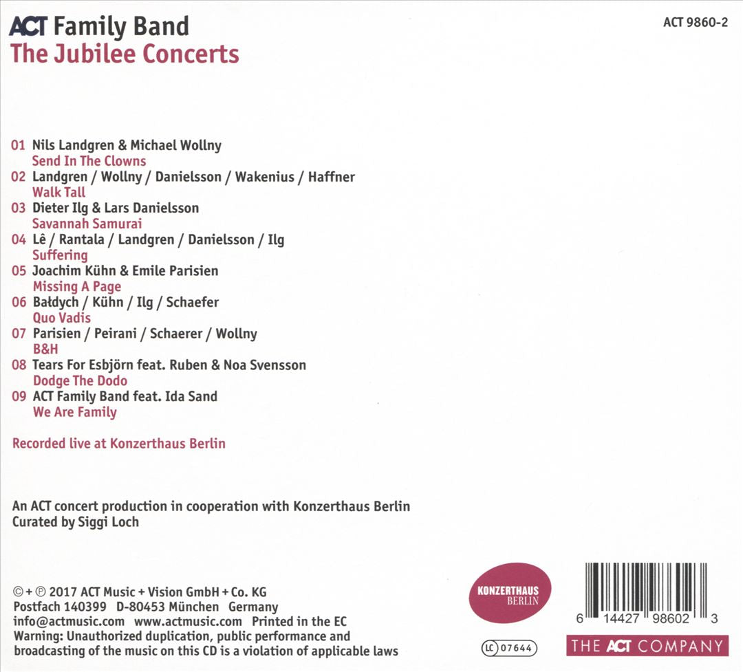 Act Family Band: The Jubilee Concerts cover art