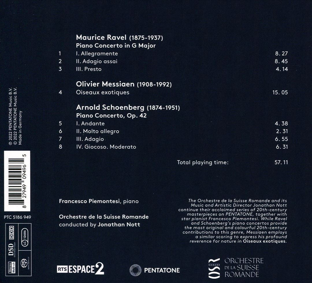 Schoenberg, Messiaen, Ravel cover art