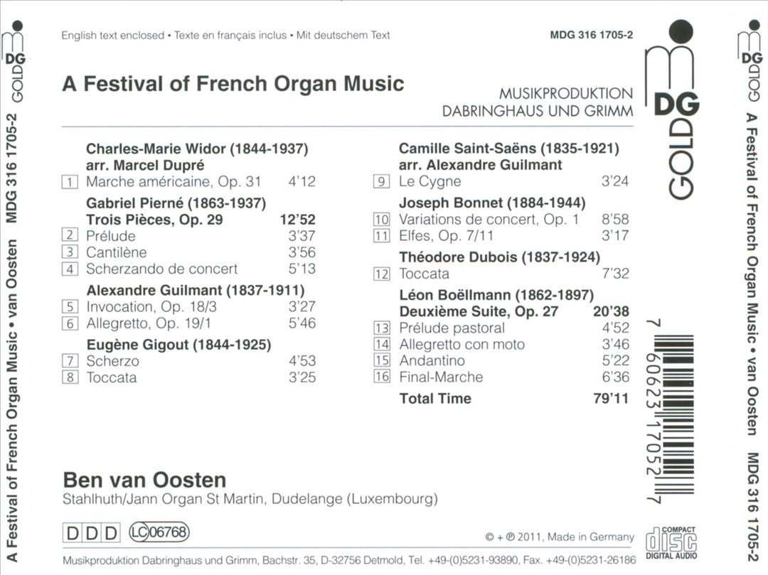 Festival of French Organ Music cover art