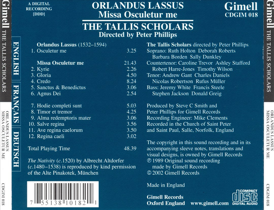 Orlandus Lassus: Missa Osculetur me cover art
