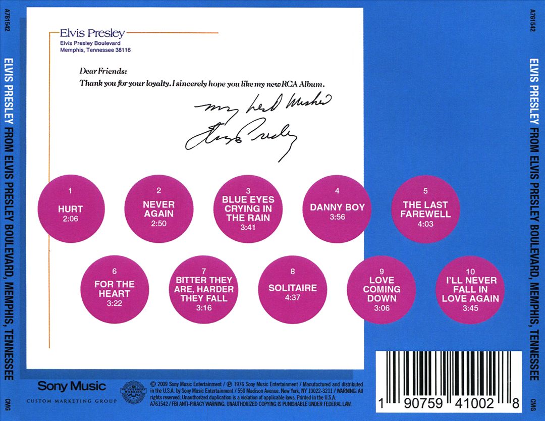 From Elvis Presley Boulevard, Memphis, Tennessee cover art