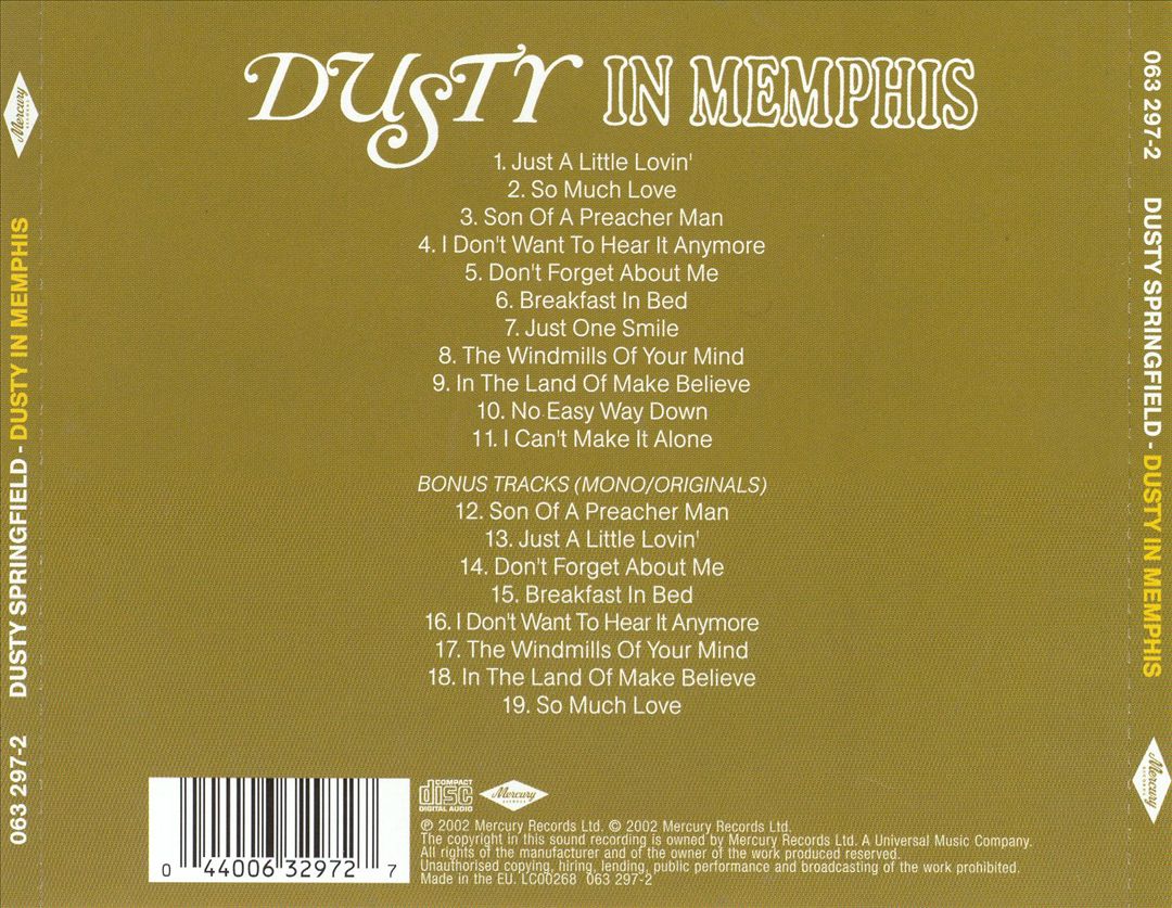 Dusty in Memphis [UK Bonus Tracks] cover art