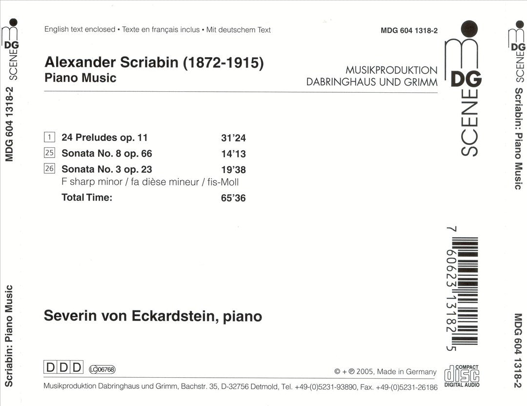 Scriabin: Piano Music cover art