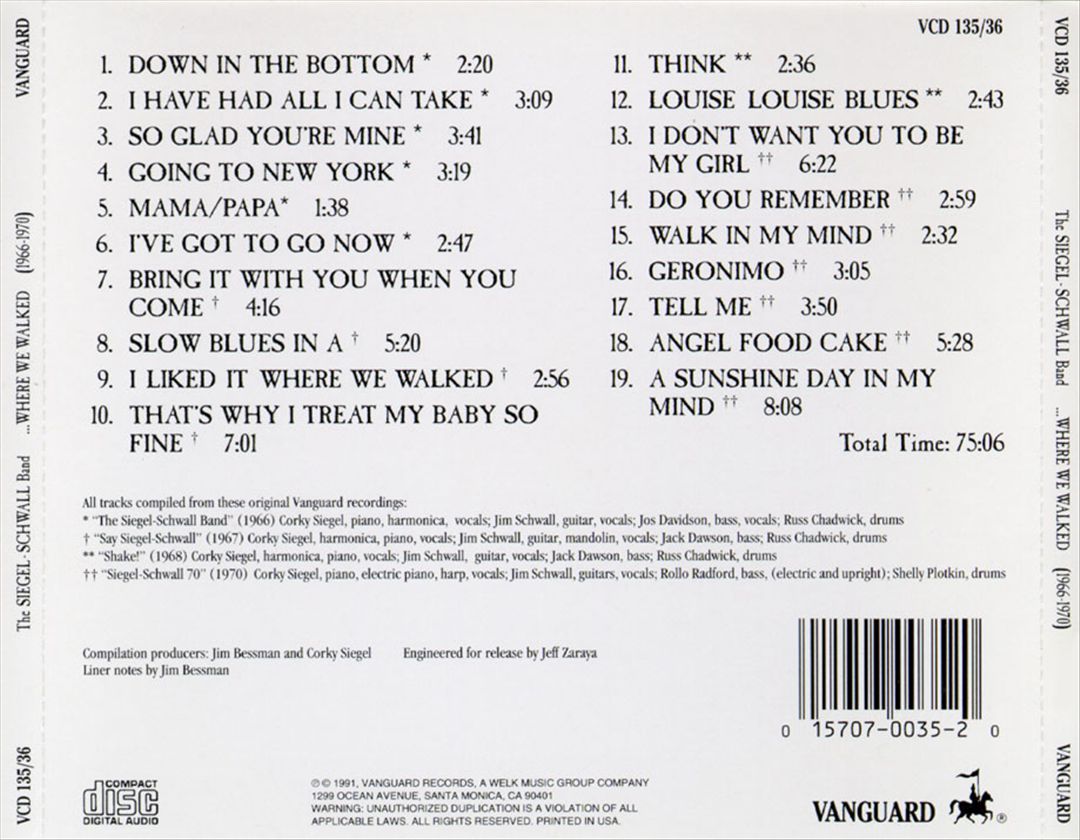 Where We Walked (1966-1970) cover art
