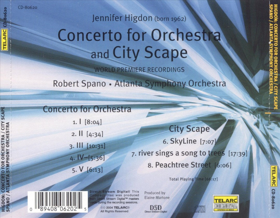 Jennifer Higdon: City Scape; Concerto for Orchestra cover art