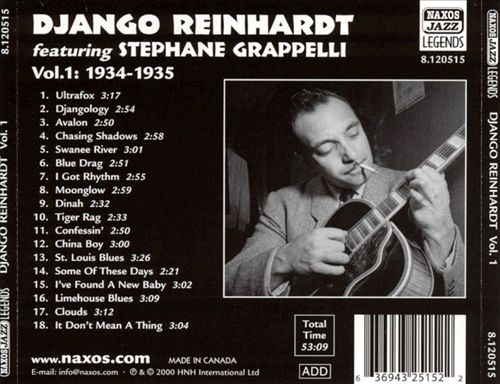 Djangology, Vol. 1: 1934-35 cover art