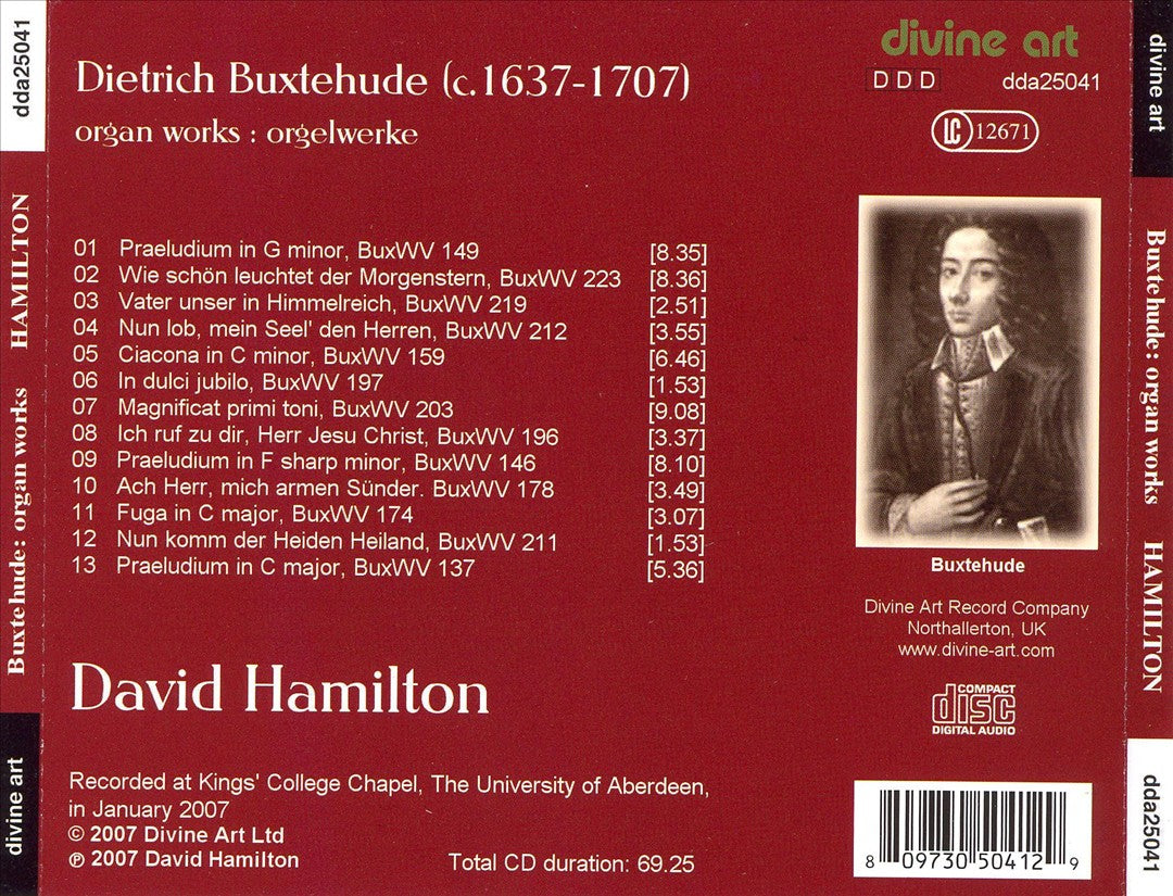 Buxtehude: Organ Music cover art