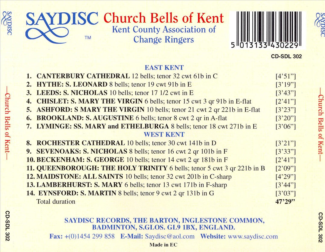 Church Bells of Kent cover art