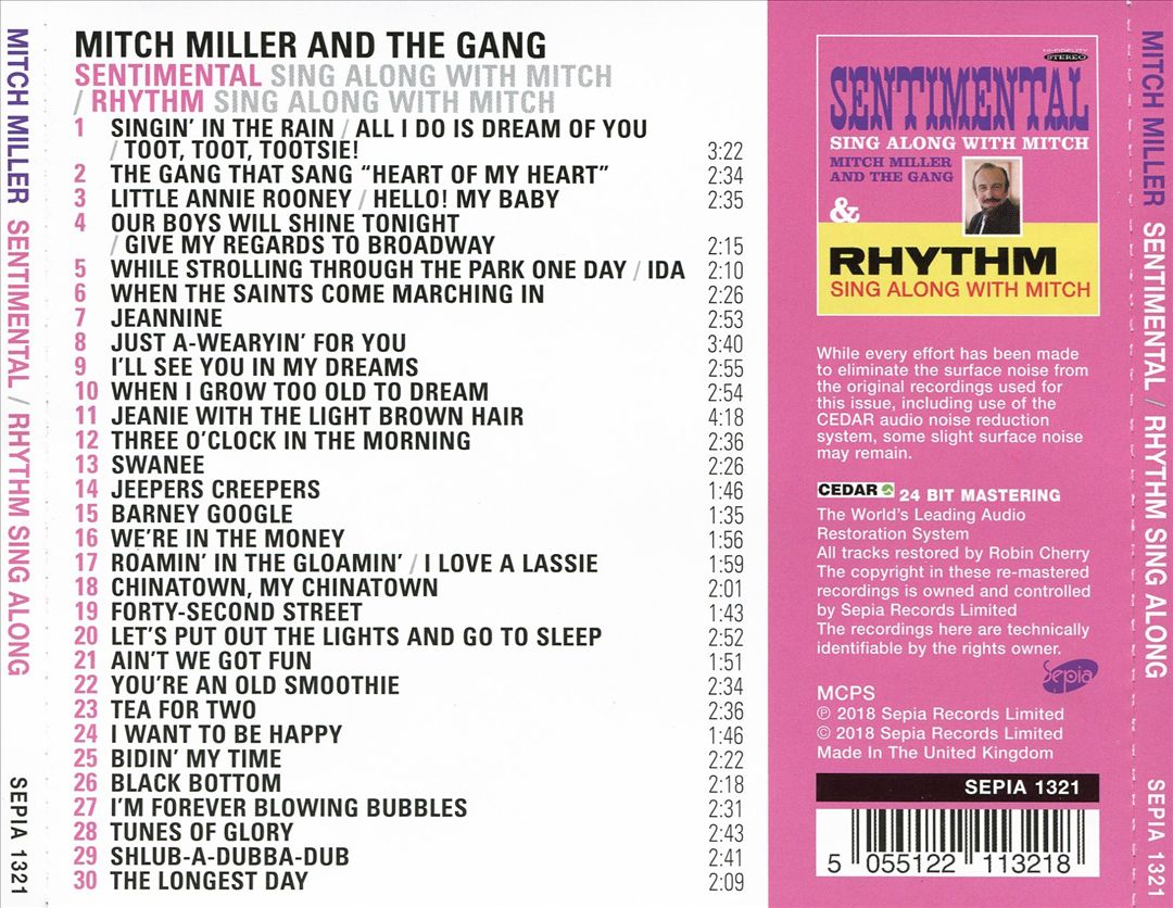 Sentimental Sing Along With Mitch/Rhythm Sing Along With Mitch cover art