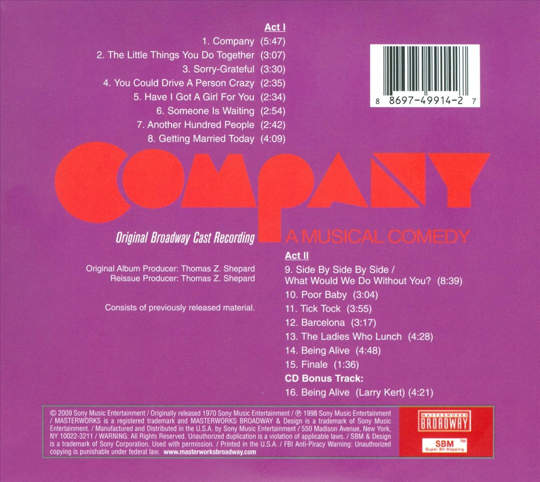 Company [Original Broadway Cast Recording] cover art