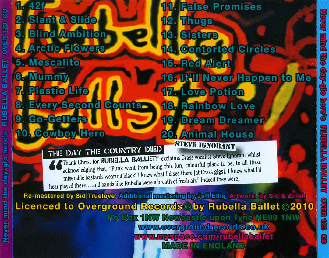 Never Mind the Day-Glo Here's Rubella Ballet cover art